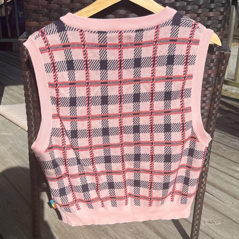 2021 TEDDY FRESH Pink Plaid Vest - Picture 5 of 7